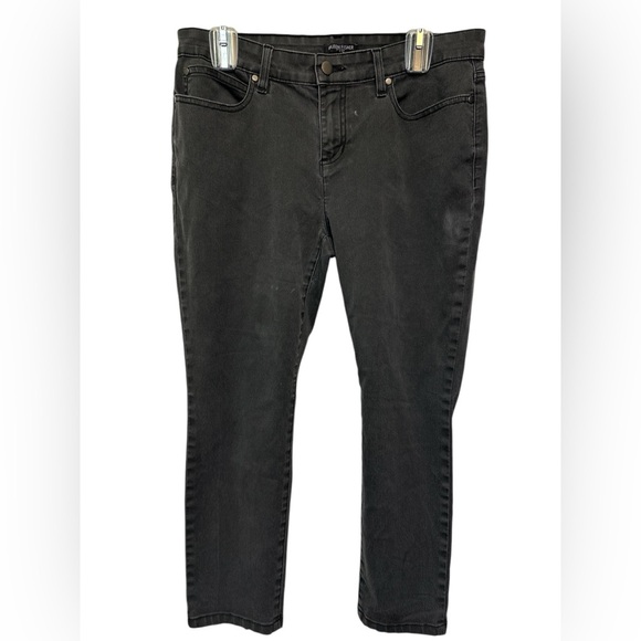 Eileen Fisher Black Straight Leg Denim Jeans - Picture 1 of 4